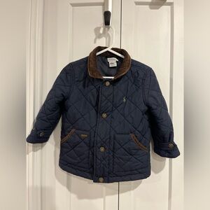 Ralph Lauren Navy and Brown Quilted Jacket